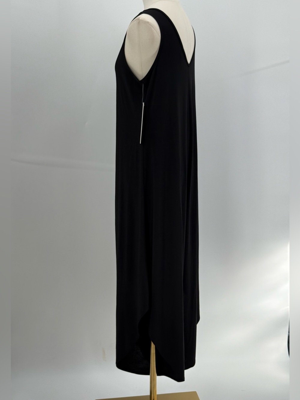 Nicole Miller Black Sleeveless Harem Jumpsuit Relaxed Lounge One-Piece Romper - Picture 7 of 10